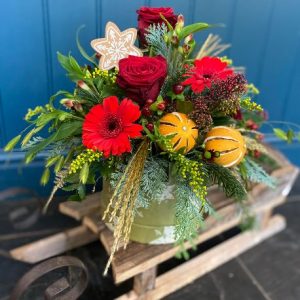 Christmas Hatbox Flowers, Absolutely Fabulous Flowers Trowbridge