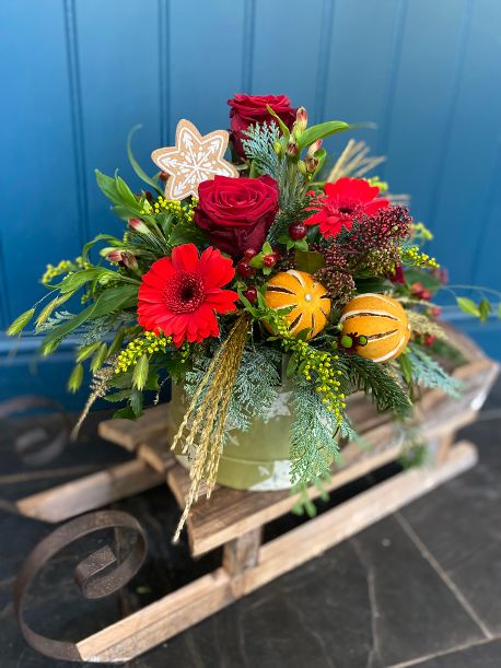 Christmas Hatbox Flowers, Absolutely Fabulous Flowers Trowbridge
