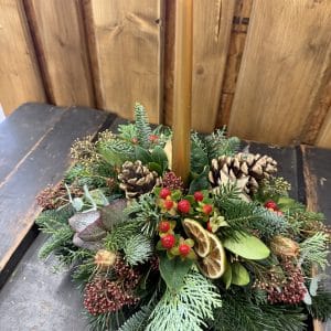 Festive Candle Arrangement, Absolutely Fabulous Flowers, Trowbridge